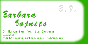 barbara vojnits business card